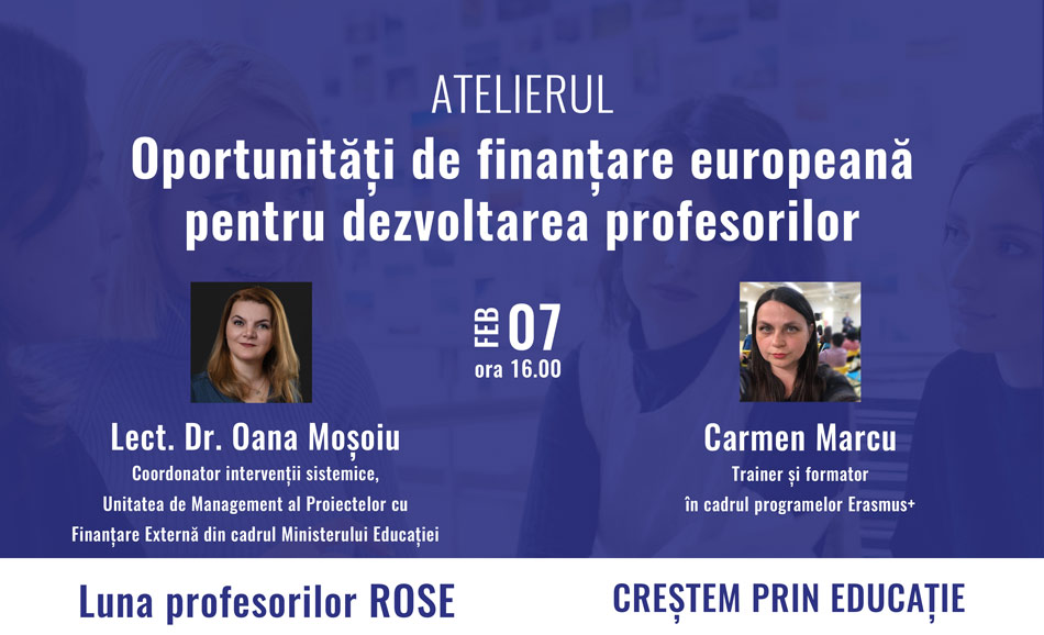 Cel de-al doilea eveniment din „Luna profesorilor ROSE” a adus laolaltă peste 250 de cadre didactice. Programul ERASMUS+ și oportunitățile de finanțare europeană pentru dezvoltarea profesorilor