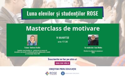 Peste 150 de elevi și studenți au răspuns prezent la masterclass-ul de motivare susținut de Andreea Vasiliu